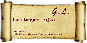 Gerstmayer Lujza névjegykártya